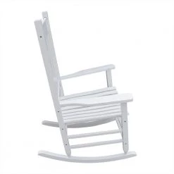 White Populus Wood Porch Rocker Chair by Huluwat -Southern Enterprises Sales white huluwat rockers gliders ottomans dj tc w49520603 4f 1000