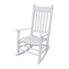 White Populus Wood Porch Rocker Chair by Huluwat 2 White Populus Wood Porch Rocker Chair by Huluwat -Southern Enterprises Sales white huluwat rockers gliders ottomans dj tc w49520603 64 1000