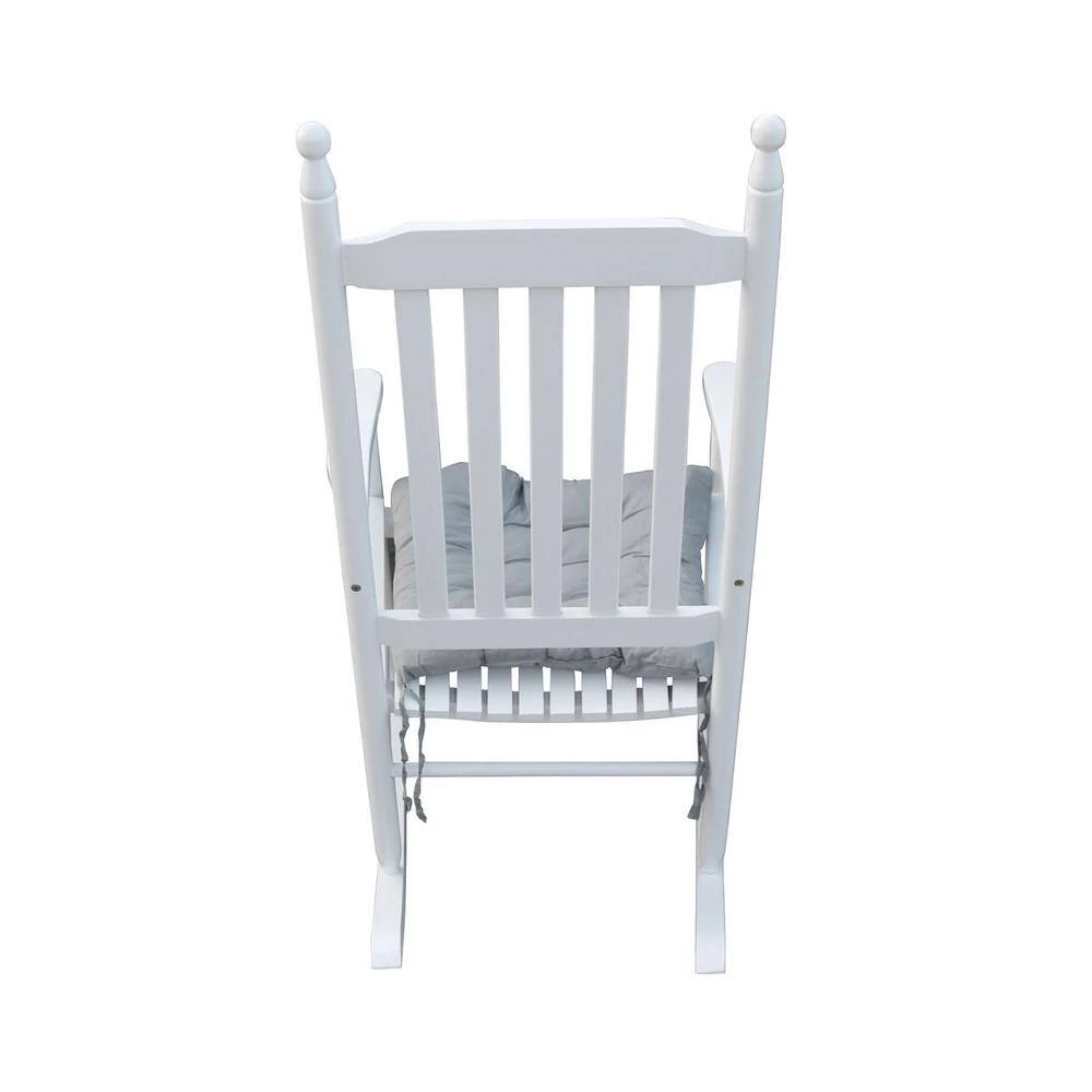 White Populus Wood Porch Rocker Chair by Huluwat 6 White Populus Wood Porch Rocker Chair by Huluwat - Image 4