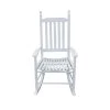 White Populus Wood Porch Rocker Chair by Huluwat -Southern Enterprises Sales white huluwat rockers gliders ottomans dj tc w49520605 64 1000