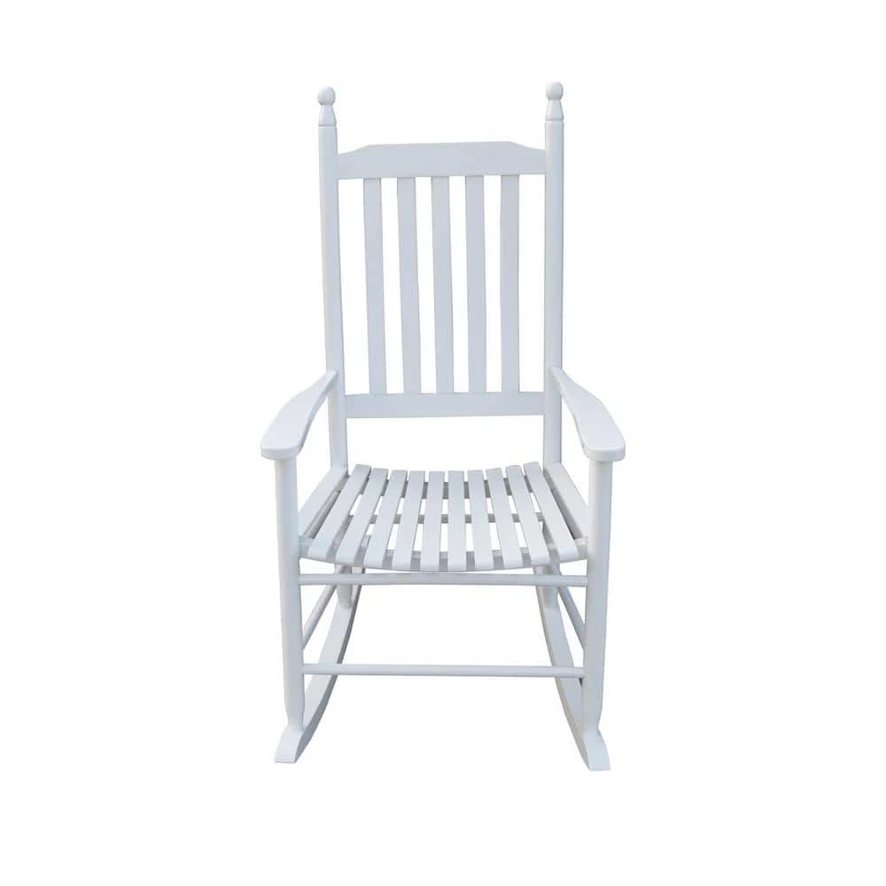 White Populus Wood Porch Rocker Chair by Huluwat 3 White Populus Wood Porch Rocker Chair by Huluwat