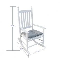 White Populus Wood Porch Rocker Chair by Huluwat 12 White Populus Wood Porch Rocker Chair by Huluwat -Southern Enterprises Sales white huluwat rockers gliders ottomans dj tc w49520605 c3 1000
