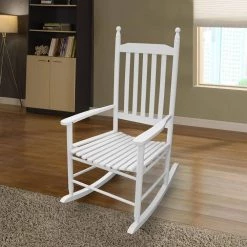 White Populus Wood Porch Rocker Chair by Huluwat 16 White Populus Wood Porch Rocker Chair by Huluwat -Southern Enterprises Sales white huluwat rockers gliders ottomans dj tc w49520605 fa 1000
