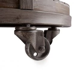 Stilson 32 in. Distressed Gray/White-Limed Burnt Oak Medium Round Wood Coffee Table with Casters by Southern Enterprises -Southern Enterprises Sales white limed burnt oak and distressed gray finish southern enterprises coffee tables hd598871 1f 1000