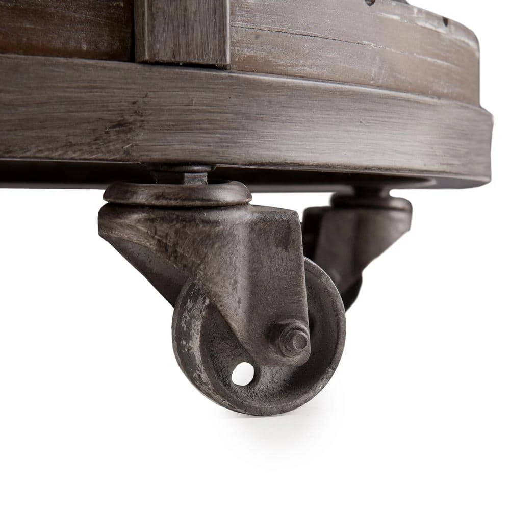 Stilson Burnt Oak Urban Industrial Round End Table by Southern Enterprises 8 Stilson Burnt Oak Urban Industrial Round End Table by Southern Enterprises - Image 6