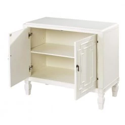 Tropman White Antique Accent Cabinet with Double-Doors by Southern Enterprises -Southern Enterprises Sales white southern enterprises accent cabinets hd387307 77 1000