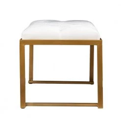 Noor White Bench (18.75 in. H x 40.5 in. W x 18.75 in. D) by Southern Enterprises -Southern Enterprises Sales white southern enterprises dining benches hd391861 40 1000