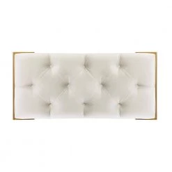 Noor White Bench (18.75 in. H x 40.5 in. W x 18.75 in. D) by Southern Enterprises -Southern Enterprises Sales white southern enterprises dining benches hd391861 a0 1000