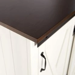 Leake White Kitchen Cart with Barn Door by Southern Enterprises 21 Leake White Kitchen Cart with Barn Door by Southern Enterprises -Southern Enterprises Sales white southern enterprises kitchen carts hd391359 1f 1000