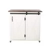 Leake White Kitchen Cart with Barn Door by Southern Enterprises 1 Leake White Kitchen Cart with Barn Door by Southern Enterprises -Southern Enterprises Sales white southern enterprises kitchen carts hd391359 64 1000