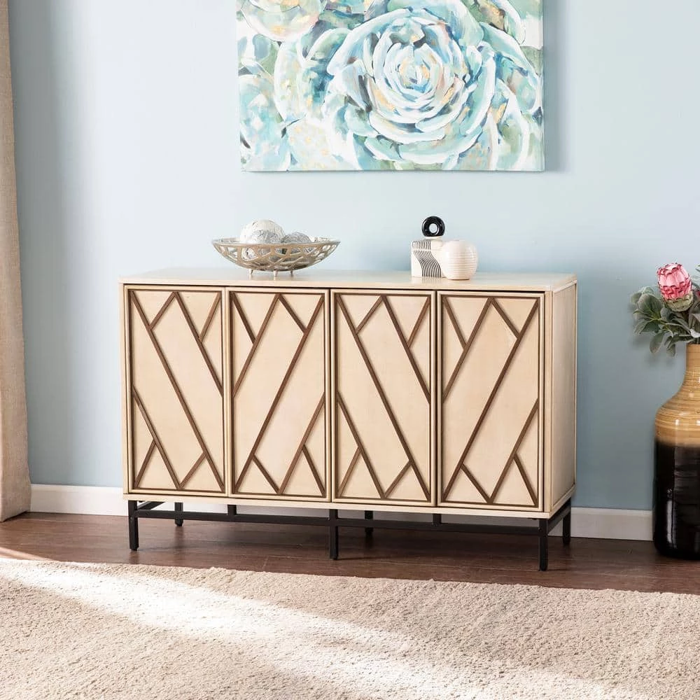 Lavella White Art Deco Buffet by Southern Enterprises 5 Lavella White Art Deco Buffet by Southern Enterprises - Image 3