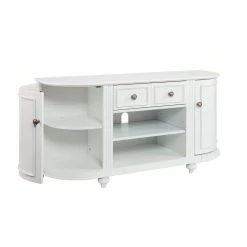 Houston 49 in. White Particle Board TV Stand with 4 Drawer Fits TVs Up to 46 in. with Adjustable Shelves by Southern Enterprises -Southern Enterprises Sales white southern enterprises tv stands hd889061 44 1000