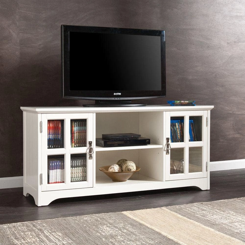 Parnell White Storage Entertainment Center by Southern Enterprises 6 Parnell White Storage Entertainment Center by Southern Enterprises - Image 4