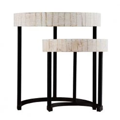 Jaysend Whitewashed Wood Nesting Side Table Set 2-Pieces by Southern Enterprises 17 Jaysend Whitewashed Wood Nesting Side Table Set 2-Pieces by Southern Enterprises -Southern Enterprises Sales whitewashed and black finish southern enterprises end side tables hd061993 4f 1000