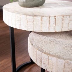 Jaysend Whitewashed Wood Nesting Side Table Set 2-Pieces by Southern Enterprises 16 Jaysend Whitewashed Wood Nesting Side Table Set 2-Pieces by Southern Enterprises -Southern Enterprises Sales whitewashed and black finish southern enterprises end side tables hd061993 c3 1000