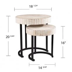 Jaysend Whitewashed Wood Nesting Side Table Set 2-Pieces by Southern Enterprises 20 Jaysend Whitewashed Wood Nesting Side Table Set 2-Pieces by Southern Enterprises -Southern Enterprises Sales whitewashed and black finish southern enterprises end side tables hd061993 fa 1000