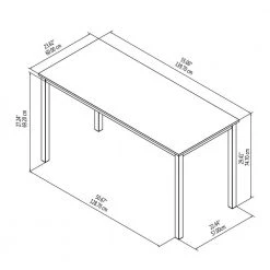 55 in. Rectangular Yellow Particleboard No Drawer Computer Desk with Metal Table Legs by Huluwat -Southern Enterprises Sales yellow huluwat computer desks jh tc de20255bkoa c3 1000