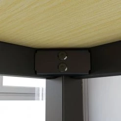 55 in. Rectangular Yellow Particleboard No Drawer Computer Desk with Metal Table Legs by Huluwat -Southern Enterprises Sales yellow huluwat computer desks jh tc de20255bkoa fa 1000